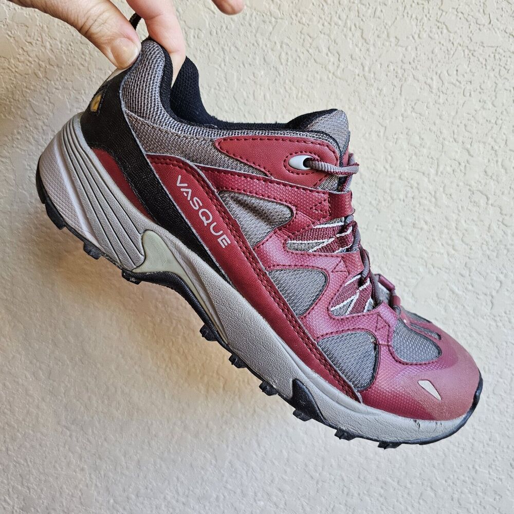 Vasque Women's Size 10M Hiking Camping Trail Running Shoes Red Gray Low 7663